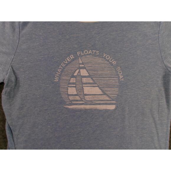 Old Navy Shirt Womens Extra Small Blue Summer Travel Playful Casual Costal Beach - Picture 2 of 9